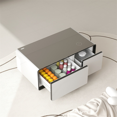 Mini nevera eléctrica para el hogar con cajón congelado multifuncional y carga inalámbrica