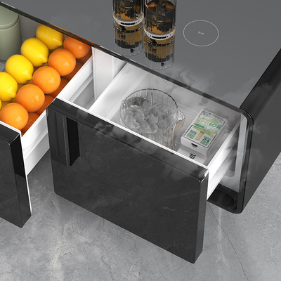 PRIMST Mini Bar de mesa de café con almacenamiento multifuncional y refrigerador inteligente