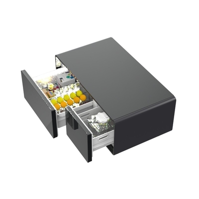 Muebles para el hogar Mesa de té inteligente de lujo con cajón de refrigerador y carga inalámbrica
