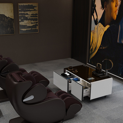 Muebles modernos Mesa de café inteligente con cajón refrigerado y carga inalámbrica