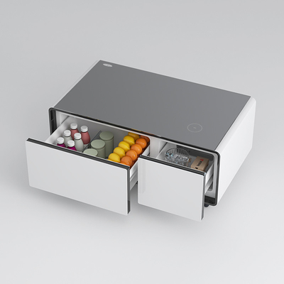 Mesa de música de carga inalámbrica Mini nevera con cajón de enfriamiento y capacidad de 60L