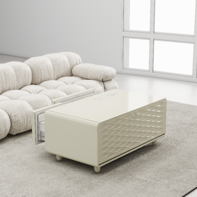 Mesa de café inteligente multifuncional ajustable con carga inalámbrica y reproductor de música