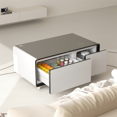 Mesa de café inteligente multifuncional ajustable con carga inalámbrica y reproductor de música