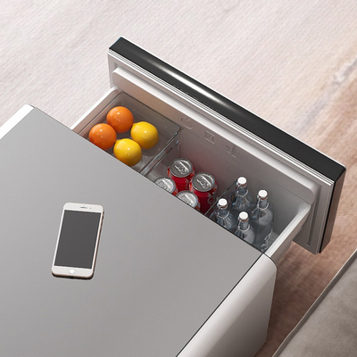 2024 Muebles multifunción de mesa de café inteligente con mini nevera y carga inalámbrica