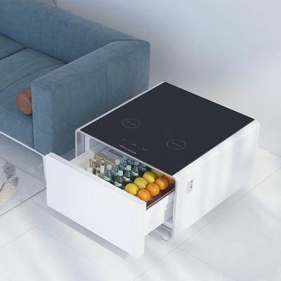 220240110V Mini Refrigerador Mesa con carga inalámbrica y Smart Mesa de café 65L