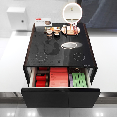 Muebles de sala de estar Mesa de café específica Tecnología inteligente y mini nevera incluidos