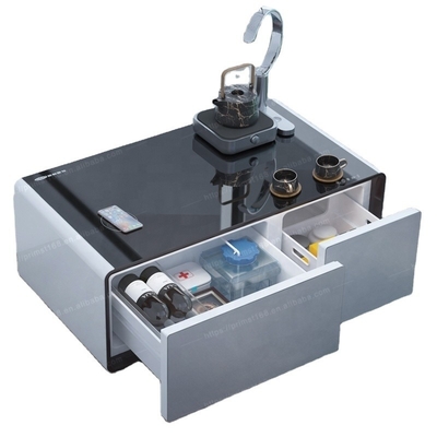 Living Primst Mini mesa de café con refrigerador incorporado y carga inalámbrica