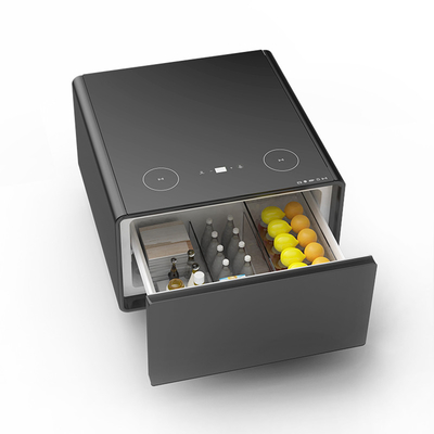 Modern Smart Coffee Table con copa de vidrio templado y refrigerador de vino Peso bruto 33.5KGS