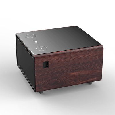 Modern Smart Coffee Table con copa de vidrio templado y refrigerador de vino Peso bruto 33.5KGS