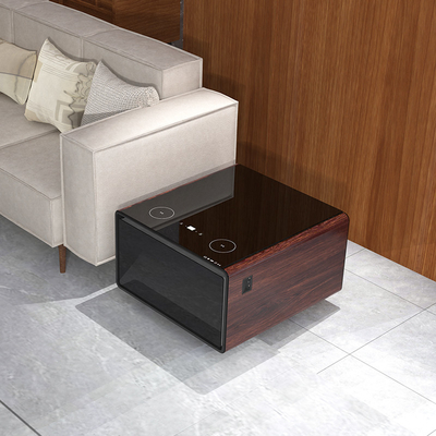 Modern Smart Coffee Table con copa de vidrio templado y refrigerador de vino Peso bruto 33.5KGS