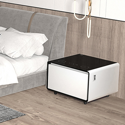 Muebles de sala de estar Smart Mini refrigerador Mesa de café con carga USB y reproductor de música