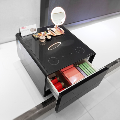 Muebles de salón inteligentes Mini mesa lateral con altavoz Refrigerador de cargador inalámbrico