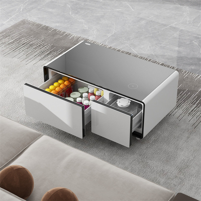 Muebles inteligentes de color de 90L con cargador USB inalámbrico multifuncional y mini nevera