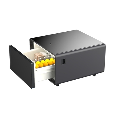Refrigerador de mesa de carga inalámbrica para maquillaje y artículos de belleza esenciales en negro