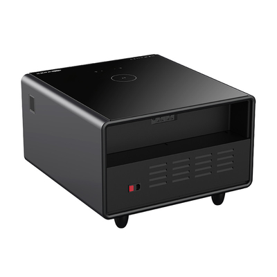 Refrigerador de mesa de carga inalámbrica para maquillaje y artículos de belleza esenciales en negro