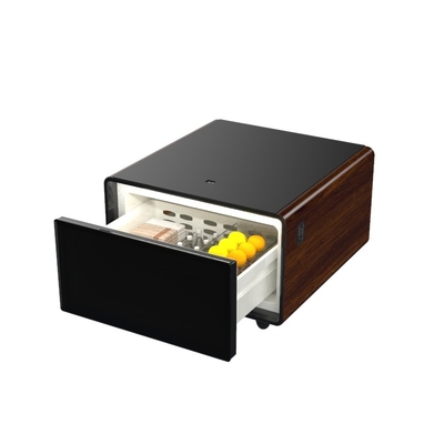 Lámpara LED de vidrio plegado moderno de carga inalámbrica Mesa de café para muebles de oficina en el hogar