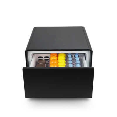 Refrigerador de mesa de café inteligente, refrigerador de vino tinto con muebles de puerta de vidrio de impresión 3D