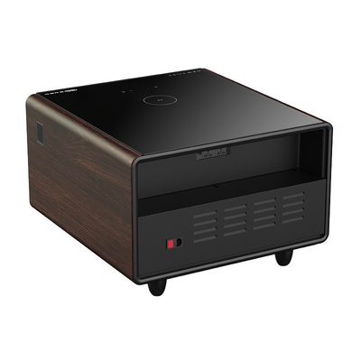 Refrigerador de mesa de café inteligente, refrigerador de vino tinto con muebles de puerta de vidrio de impresión 3D