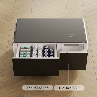 2024 Mesa de café inteligente moderna con carga inalámbrica y refrigeración de enfriamiento directo