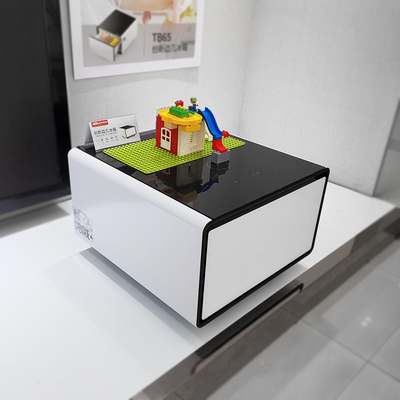 Casa Salón Mesa de café multifuncional con carga inalámbrica y controlada por aplicación