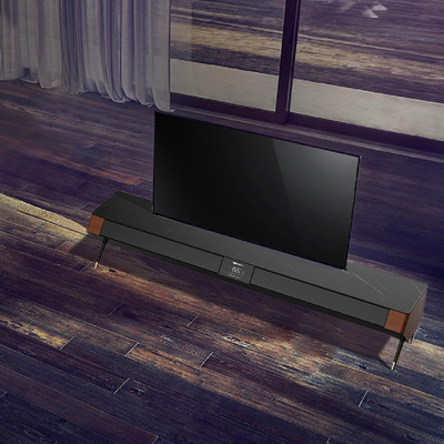 Cabinet moderno de mesa de TV de madera con aire acondicionado eléctrico LED táctil multifunción