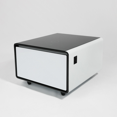 Mesa de café inteligente multifuncional con cajón refrigerado de 65L y tamaño compacto