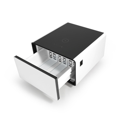 Mesa de café inteligente multifuncional con cajón refrigerado de 65L y tamaño compacto