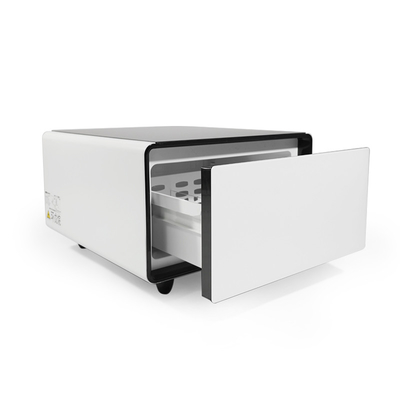 Mesa de café inteligente multifuncional con cajón refrigerado de 65L y tamaño compacto