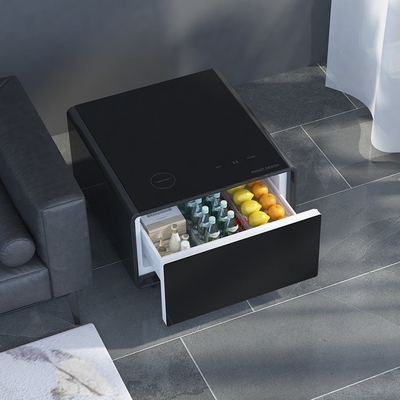Muebles para el hogar Mini mesa de café con cajón de refrigeración y capacidad de carga inalámbrica