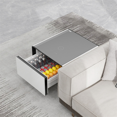 65L Cubage Mini Smart Side Tea Table con carga inalámbrica y cajón refrigerado