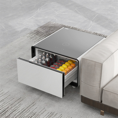 65L Cubage Mini Smart Side Tea Table con carga inalámbrica y cajón refrigerado