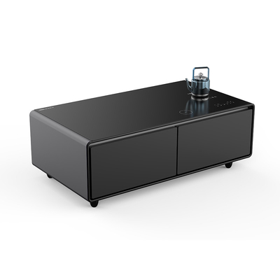NO Mesa de café inteligente plegada con caldera de ebullición y cajones de la nevera Muebles modernos