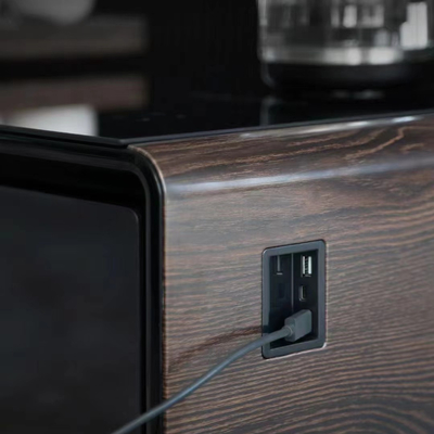 NO Mesa de café inteligente plegada con caldera de ebullición y cajones de la nevera Muebles modernos