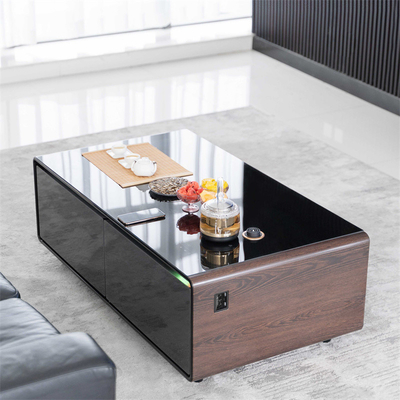 Muebles de sala de estar Mesa de café con caldera de pantalla digital y mini refrigerador
