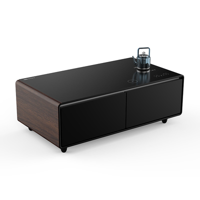 Muebles de sala de estar Mesa de café con caldera de pantalla digital y mini refrigerador