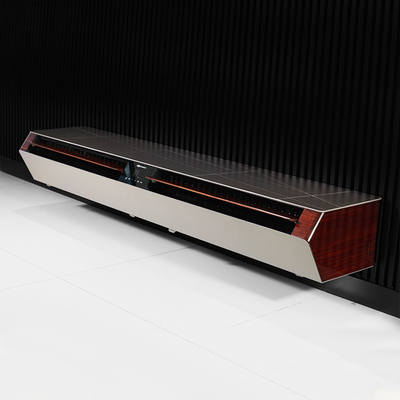 Cabinet de TV de acabado de tiza con estante de aire acondicionado y armarios Una adición elegante a cualquier hogar