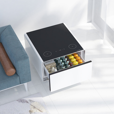 Carga inalámbrica Mesa lateral de té inteligente con compresor y voltaje de 110-240V para el dormitorio