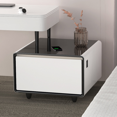 Refrigerador inteligente de mesa de café de 65L con carga inalámbrica y diseño conciso