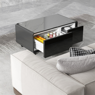 Carga inalámbrica y nevera Modern Smart Coffee Table para muebles de sala de estar en el hogar