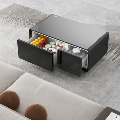 Mini Refrigerador Mesa de café inteligente con refrigerador de vino y función de reproductor de música