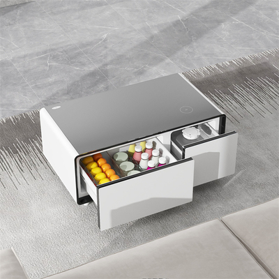Mini Refrigerador Mesa de café inteligente con refrigerador de vino y función de reproductor de música