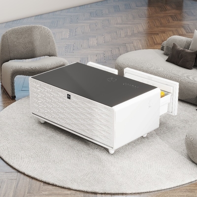 Muebles de sala de estar Mesa de café inteligente con carga inalámbrica y reproductor de música