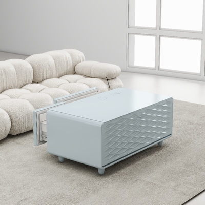 Muebles de sala de estar Mesa de café moderna con refrigerador incorporado y reproductor de música