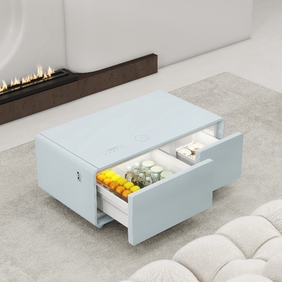 Muebles de sala de estar Mesa de café moderna con refrigerador incorporado y reproductor de música
