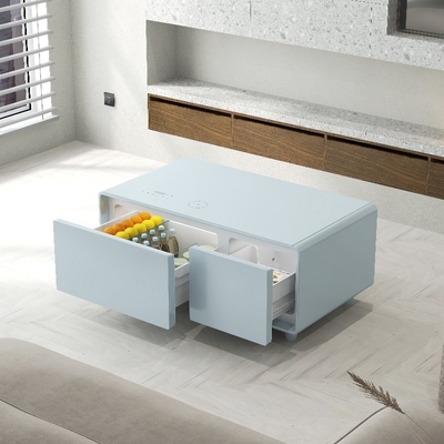 Muebles de sala de estar Mesa de café moderna con refrigerador incorporado y reproductor de música