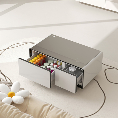 Muebles de comedor y salón nórdicos modernos Mesa de café inteligente con refrigerador