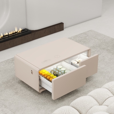 Casa Muebles de estar Mesa con refrigerador frigorífico multifuncional y carga inalámbrica