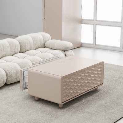 Casa Muebles de estar Mesa con refrigerador frigorífico multifuncional y carga inalámbrica