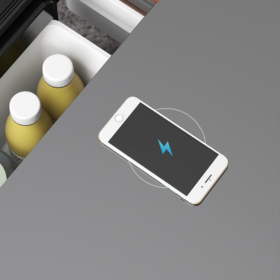 Carga inalámbrica y puertos USB Typc-C Mesa de café multifuncional para el salón del hogar